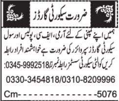 Security Guard Supervisor & Security Guard Jobs 2024